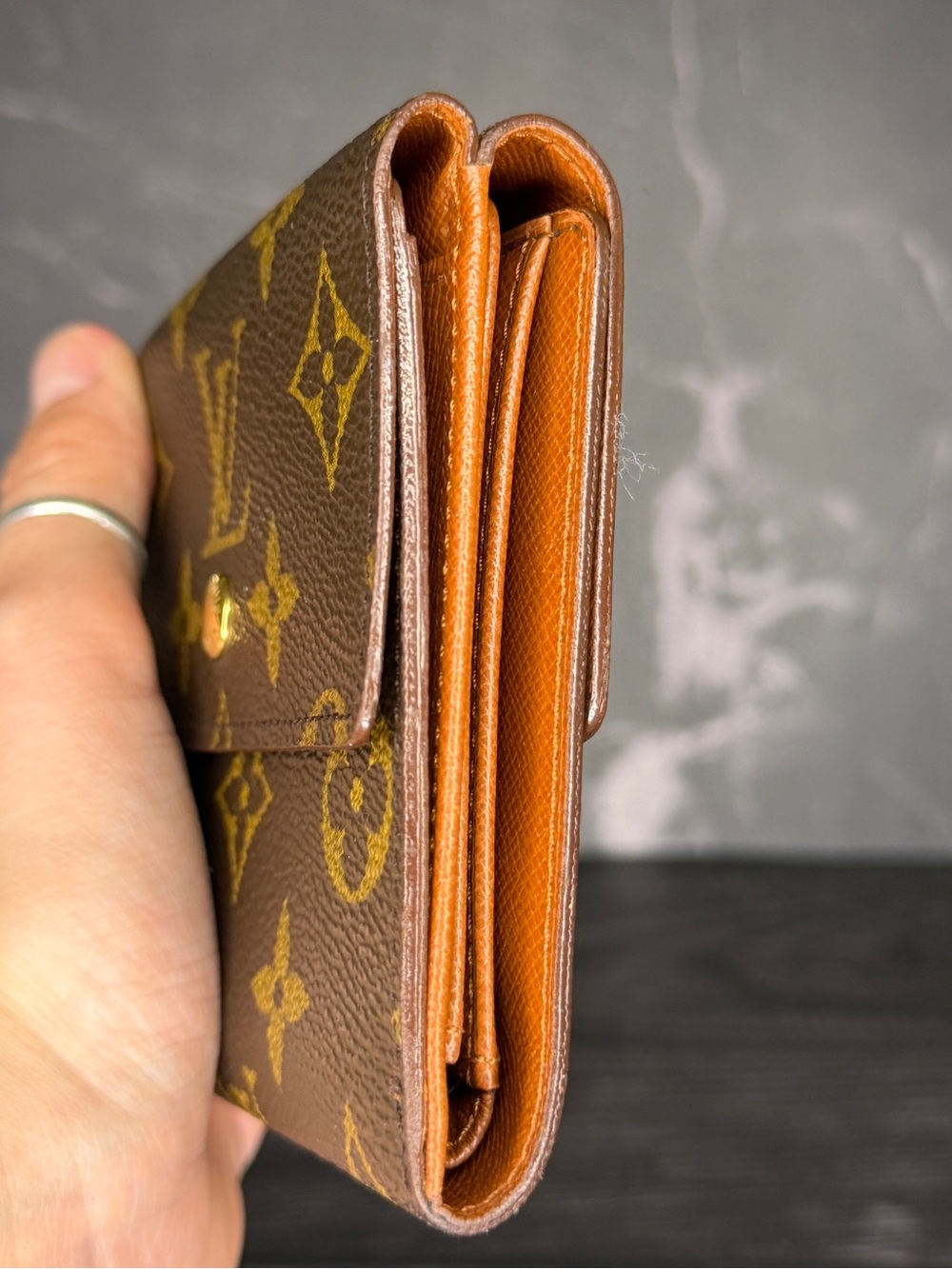 Louis Vuitton Monogram Vintage Compact Trifold Wallet Snap Coin Purse | Vintage - Picture 4 of 10